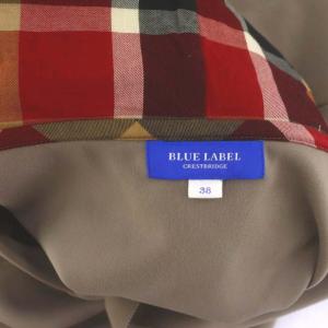 BLUE LABEL CRESTBRIDGE 長袖 フードワンピース スウェット ロング 長袖 ストレッチ 38 モカ