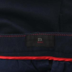GTA SLIM FIT ストレッチ パンツ テーパード ジッパーフライ コットン混 46 紺 ネイビー