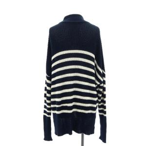 L'Appartement アゼ Border Knit ニット セーター 長袖 ハイネック ボーダー 紺 ネイビー アイボリー