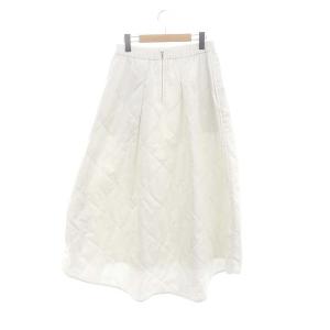 ADORE 22AW キルティングスカート フレア ロング 38 オフホワイト