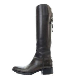 SARTORE ブーツ ロング チャンキーヒール レザー 36.5 23.5cm ダークブラウン