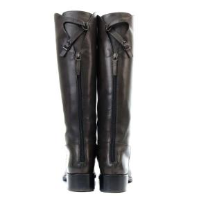 SARTORE ブーツ ロング チャンキーヒール レザー 36.5 23.5cm ダークブラウン