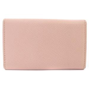 PRADA キーケース 6連 ロゴ レザー ピンク