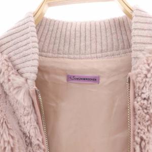 UNDERCOVER スー Sue フェイクファージャケット ブルゾン ボア ジップアップ リブ切替 1 スモークピンク 紺 ボルドー SUX1201-1