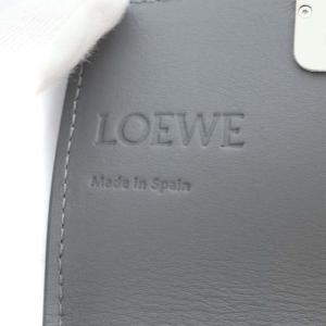 LOEWE アナグラム ビジネス カードホルダー ペブルグレインカーフ アスファルトグレー