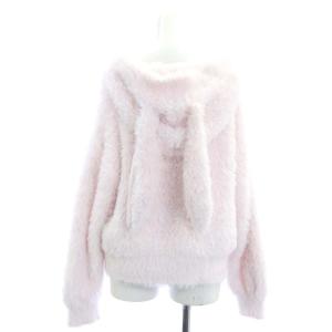 gelato pique 23AW 【bunny】バニーモコフード付きカーディガン 長袖 厚手 ルームウェア 部屋着 F ピンク