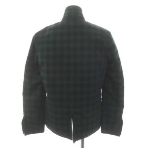 NUMBER (N)INE チェック柄キルティングリーバーシブルコート アウター ミドル丈 黒 ブラック 緑 グリーン