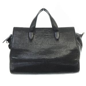 alexanderwang 型押しハンドバッグ トートバッグ レザー 黒 ブラック