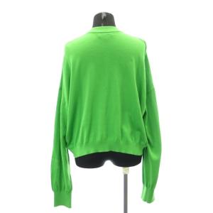 ENFOLD 23SS WIDE CROPPED CARDIGAN カーディガン ニット 長袖 シルク 38 黄緑 イエローグリーン