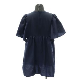 BORDERS at BALCONY DANSKIN FLARE SLEEVE TEE Tシャツ カットソー 半袖 フレア 36 S 紺 ネイビー DABD52111