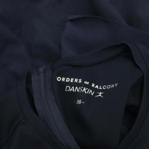 BORDERS at BALCONY DANSKIN FLARE SLEEVE TEE Tシャツ カットソー 半袖 フレア 36 S 紺 ネイビー DABD52111