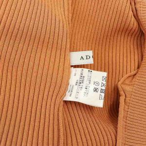 ADORE レイヤードリブニット カットソー 長袖 38 オレンジ