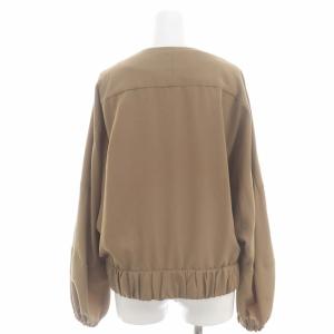 ADORE ドルマンスリーブ ブルゾン ジャケット ノーカラー ジップアップ 36 ダークベージュ