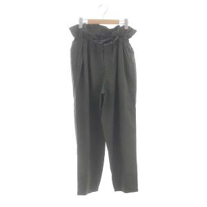 ドライタッチグログランテーパードパンツ ワイド ジッパーフライ 38 カーキ