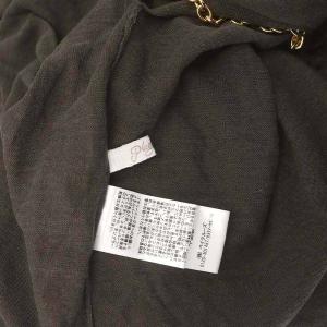 Plage 22SS Si/Li ワイド オールインワン サロペット シルク リネン混 38 カーキ