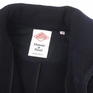 DANTON ウールモッサコート アウター フード 42 紺 ネイビー