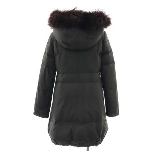 Diagram GRACE CONTINENTAL ダウンダッフルコート アウター ミドル丈 ジップアップ ファー 36 黒 ブラック