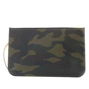 L'Appartement Hello Bonjour Pouch ポーチ ハンドバッグ カモフラ PVC カーキ