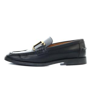 TOD'S ローファー Tタイムレス スクエアトゥ レザー 23.5cm ブラック