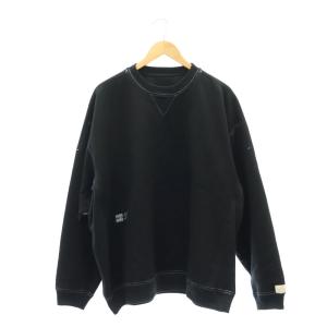 1000 スウェットクルーオーバーサイズフィット 裏起毛 XL ブラック AMT35100