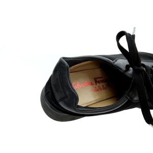Salvatore Ferragamo SPORT スニーカー レザー 8 25.5cm 黒 ブラック SH