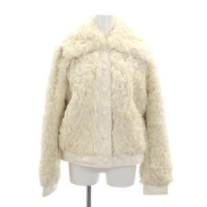 ラムファー ジャケット シングル L アイボリー