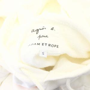 agnes b. × ADAM ET ROPE ロゴ プルオーバー パーカー 長袖 S 白 ホワイト