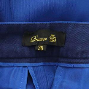 Drawer スリムパンツ テーパード 36 青 ブルー