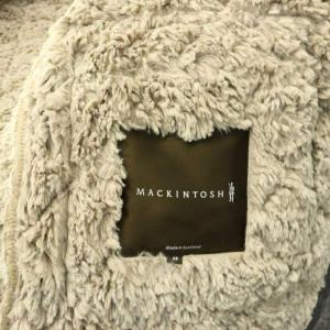 MACKINTOSH スコットランド ウール ボア キルティング コート アウターフード ロゴボタン 36 グレー