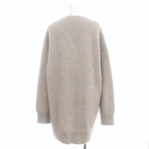 Plage Fur カーディガン ニット 長袖 Vネック ウール グレージュ