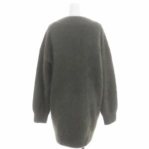 Plage Fur カーディガン ニット 長袖 Vネック ウール モスグリーン