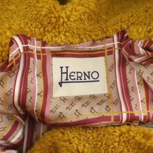 HERNO エコファー カーリーコート 40 イエロー