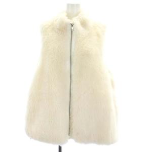 22AW ウールボアジレ ベスト 前開き アウター 36 アイボリー