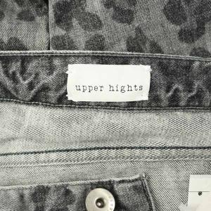 upper hights THE STELLA レオパードデニムパンツ ジーンズ ストレッチ ダメージ加工 25 グレー