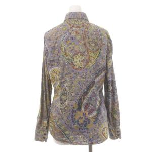 ETRO ペイズリー柄 長袖シャツ 42 紫 パープル マルチカラー