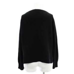 DOLCE&GABBANA ウール ノーカラー カーディガン ニット 長袖 46 黒 ブラック