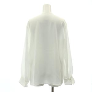 23区 vingt-trois 22AW ピンタック ディテール ブラウス 長袖 36 S 白 ホワイト BLWONA0214