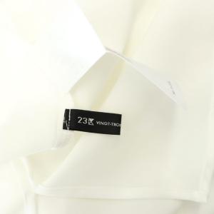23区 vingt-trois 22AW ピンタック ディテール ブラウス 長袖 36 S 白 ホワイト BLWONA0214