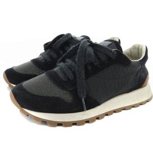 BRUNELLO CUCINELLI 異素材ドッキング スニーカー 切替 38 ブラック