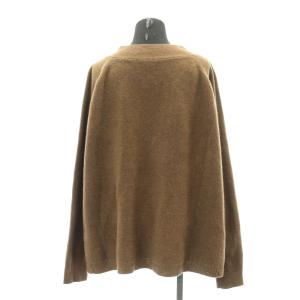 Deuxieme Classe ミドルゲージVプルオーバー ニット セーター 長袖 ウール カシミヤ混 茶 ブラウン
