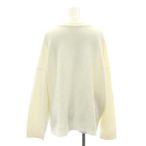 EVERYDAY I LIKE Boucle Vネックプルオーバー ニット セーター 長袖 白 ホワイト