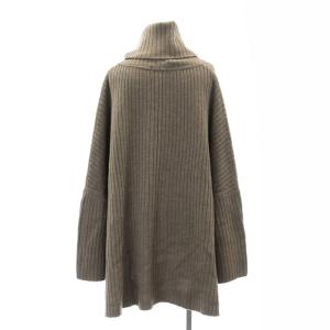 EVERYDAY I LIKE Oversized rib タートルネックプルオーバー ニット セーター ウール 茶 ブラウン