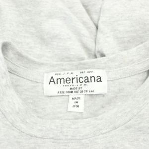 AMERICANA ドゥーズィエムクラス取扱い オーバーサイズ universityTシャツ 半袖 プリント 杢グレー 紺 ネイビー