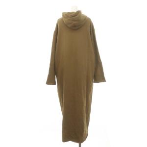 AMERICANA ドゥーズィエムクラス別注 サイドZIPスウェットワンピース ロング 長袖 フード 裏起毛 カーキ