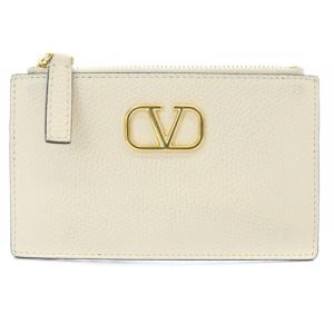  Vロゴ コインパスケース レザー カード入れ 白 ホワイト