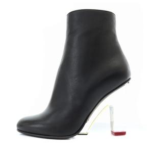 クリアヒールブーツ 36.5 ブラック