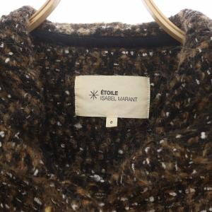 ISABEL MARANT ETOILE ツイード フード ジャケット ジップアップ ウール混 アウター 0 茶色 ブラウン