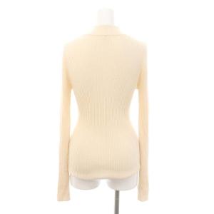 Ron Herman モックネックリブニット セーター 長袖 薄手 XS ライトベージュ