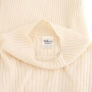 Ron Herman モックネックリブニット セーター 長袖 薄手 XS ライトベージュ