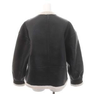 upper hights ARMY THE U-BOMBER エコムートン ジャケット ブルゾン 裏ボア ダブル スナップボタン 1 黒 白 ブラック